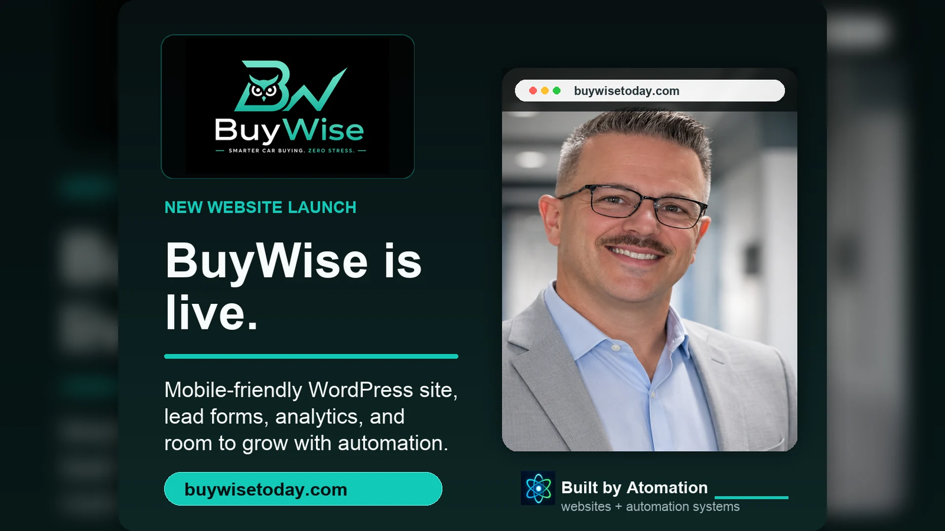 BuyWise WordPress website launch with custom lead management and Google setup